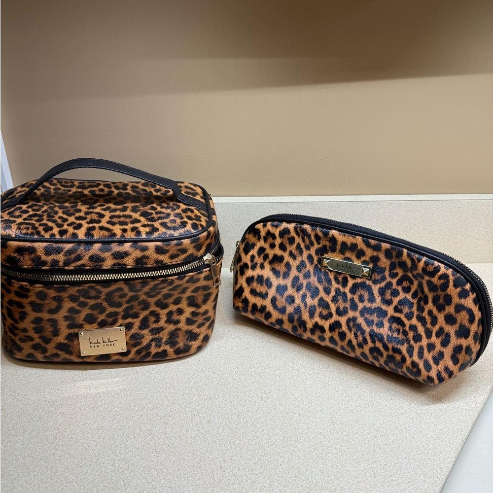 Nicole Miller Leopard Print Travel Bag Set